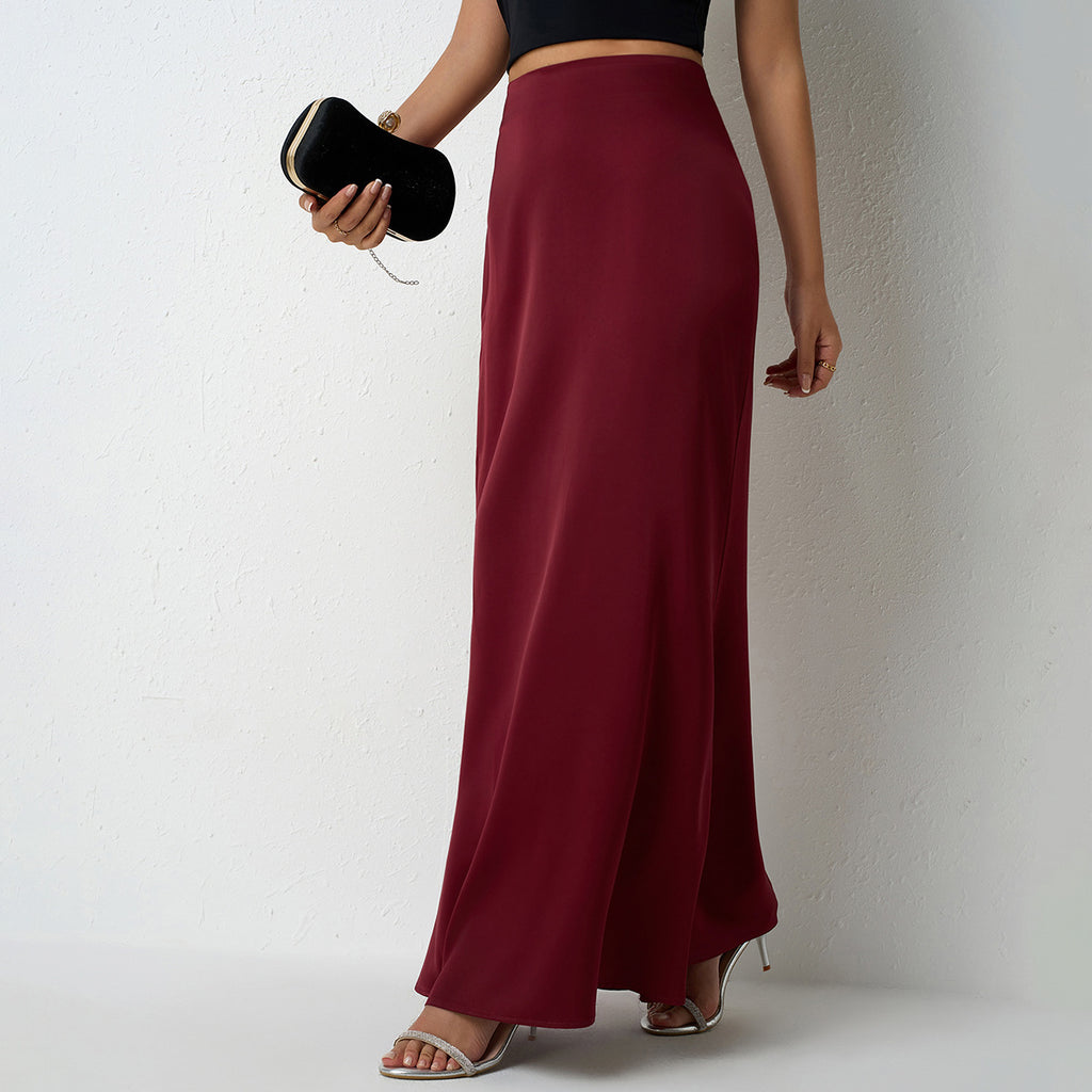 Luvéra Eleganter Satin Maxirock
