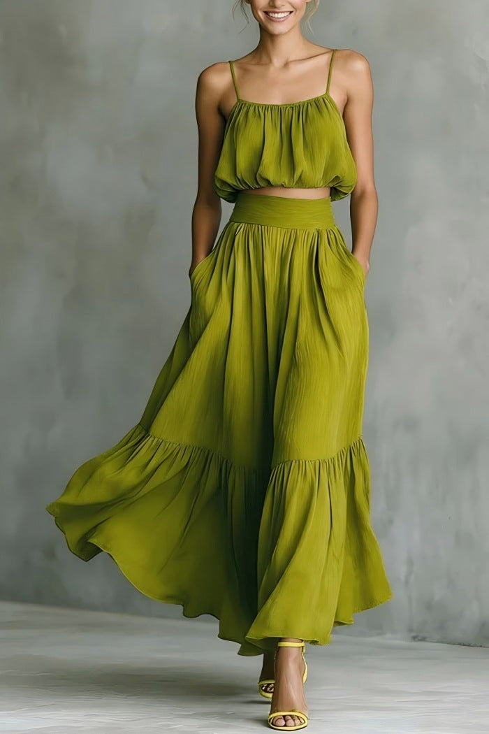Luvéra Zweiteiliges High-Waist-Flared-Rock-Set