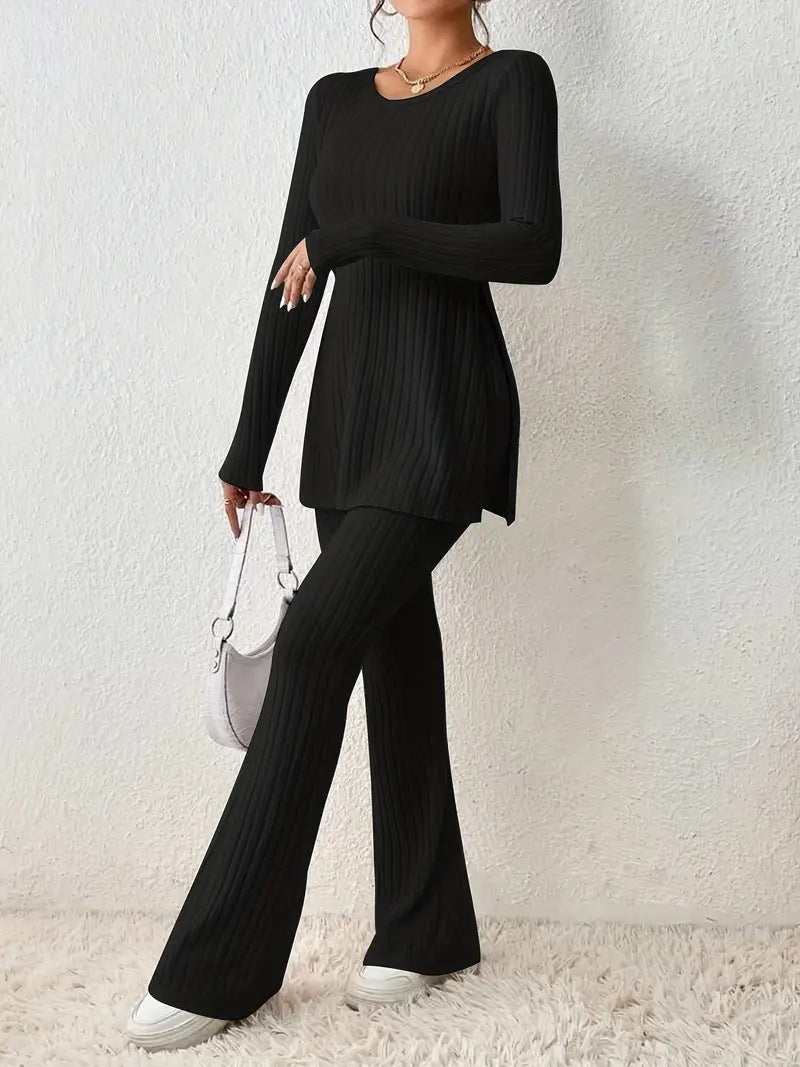 Luvéra Polyester frauen Kleidung Einfarbig Casual Schlank Neue Mode Frauen Elegante Outfit