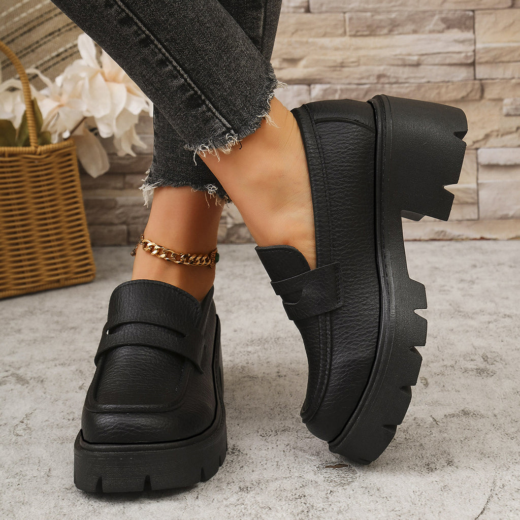 Luvéra All-Match Plateau Lederschuhe Ein Pedal Schuhe