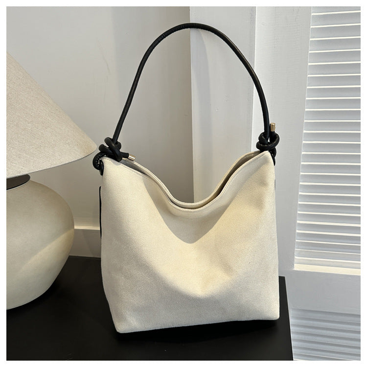 Luvéra Large Capacity Frosted Suede Fashion Casual Shoulder Underarm Tote Handbag