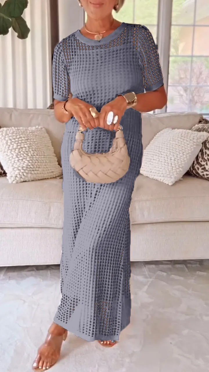 Luvéra Rundhalsausschnitt aushöhlen 2-teiliges Set Kleid