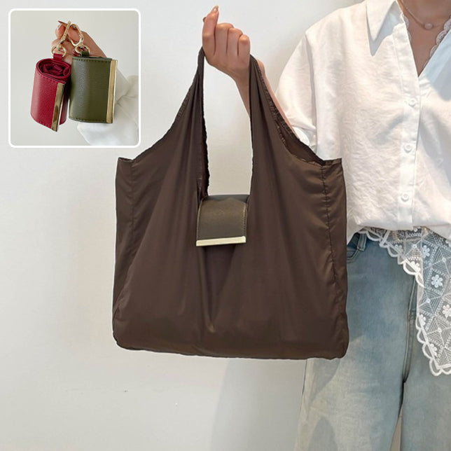 Luvéra Damen Handtasche mit Schlüsselanhänger Design Leichte Umhängetasche Große Kapazität Einkaufstaschen
