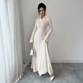 Luvéra Schlichtes Langarmkleid - Elegantes, einfarbiges Damenkleid
