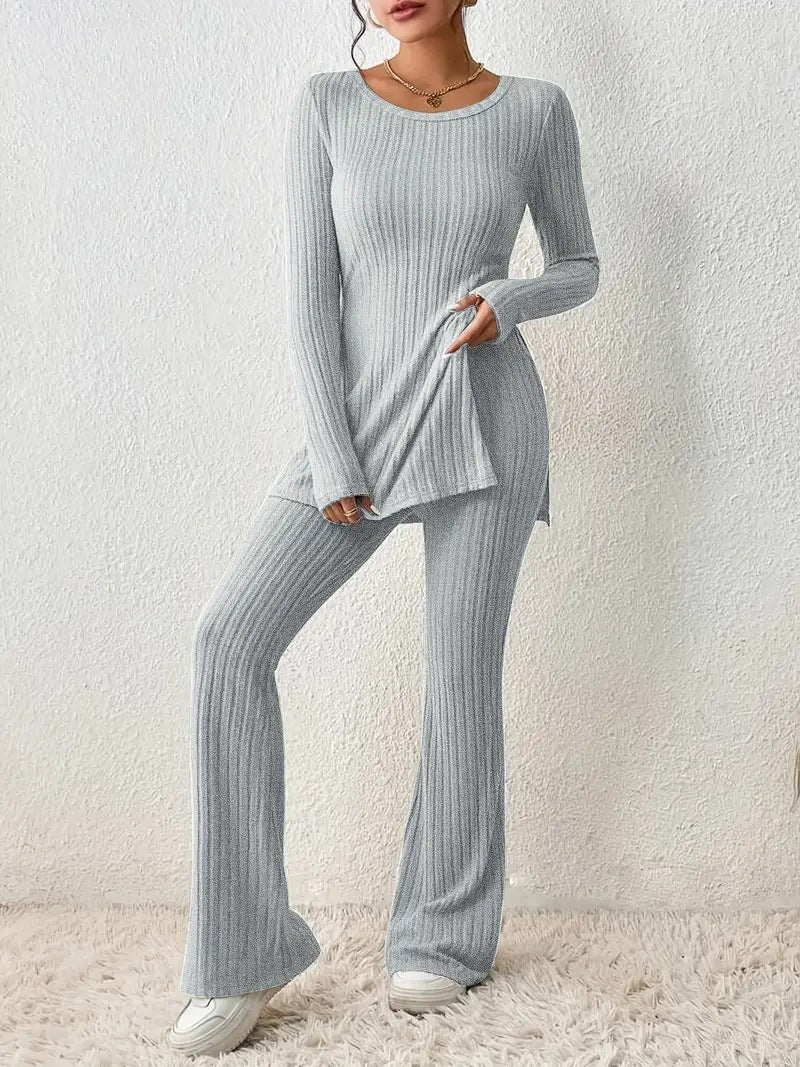 Luvéra Polyester frauen Kleidung Einfarbig Casual Schlank Neue Mode Frauen Elegante Outfit