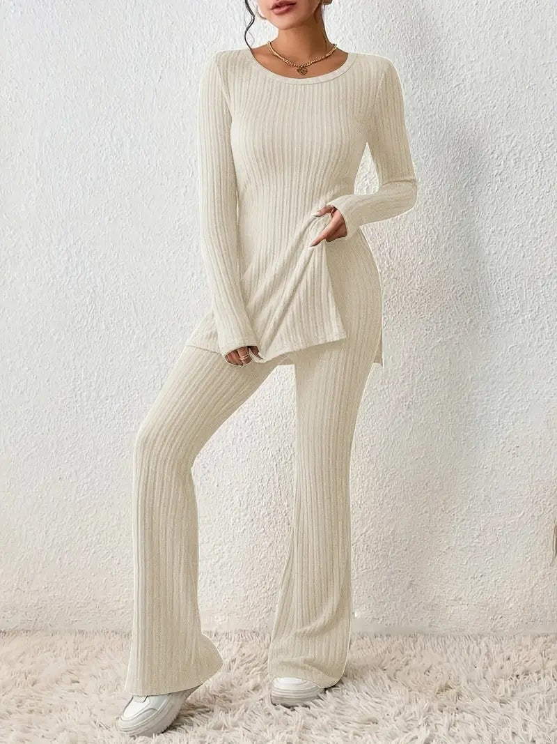 Luvéra Polyester frauen Kleidung Einfarbig Casual Schlank Neue Mode Frauen Elegante Outfit