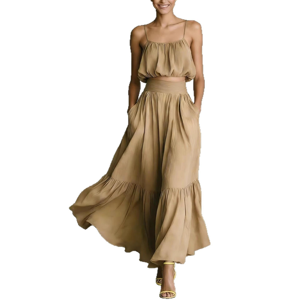 Luvéra Zweiteiliges High-Waist-Flared-Rock-Set