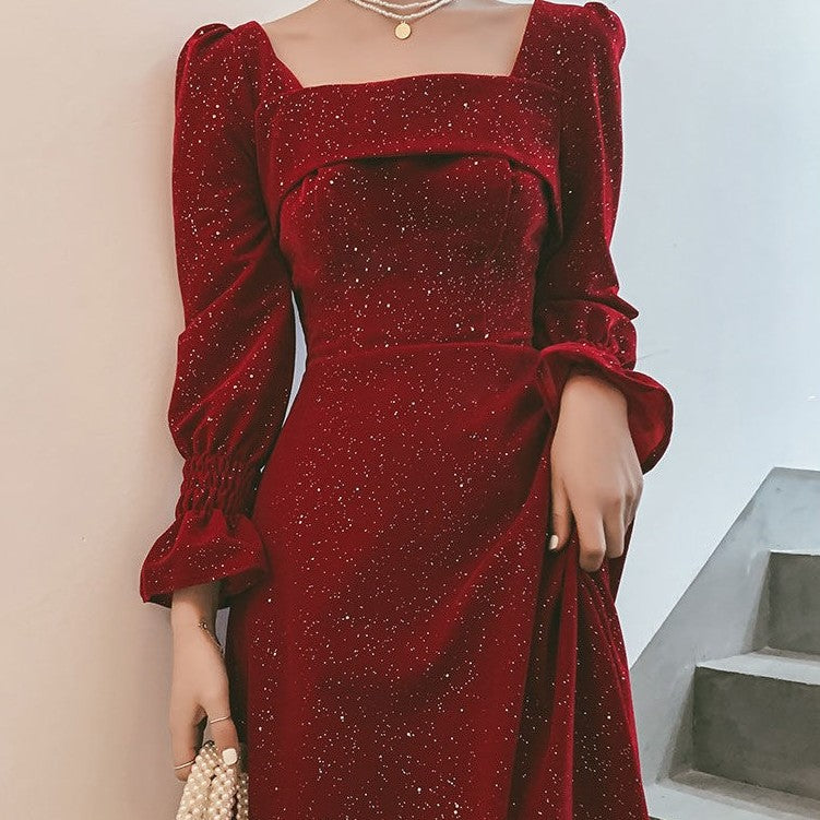 Luvéra Braut Toast Kleidung Rot Herbst Party Look