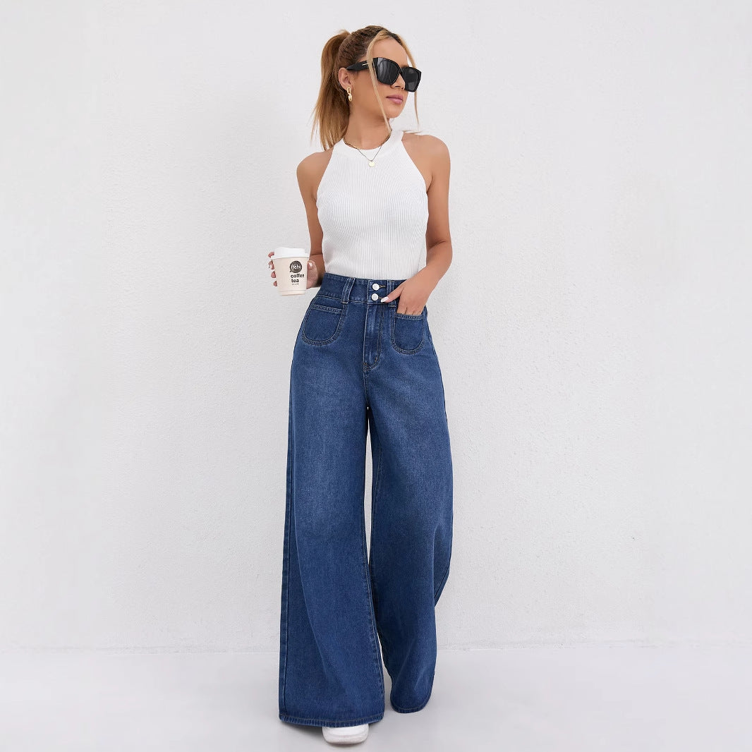Luvéra High-Waist Schlaghose – Bodenlange Flared Pants