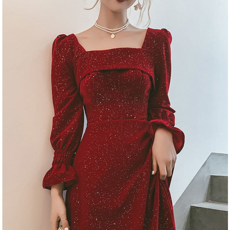 Luvéra Braut Toast Kleidung Rot Herbst Party Look