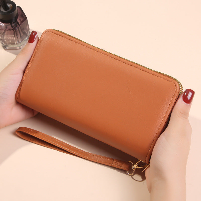 Luvéra Damen Brieftasche mit doppeltem Reißverschluss Lang mit großer Kapazität