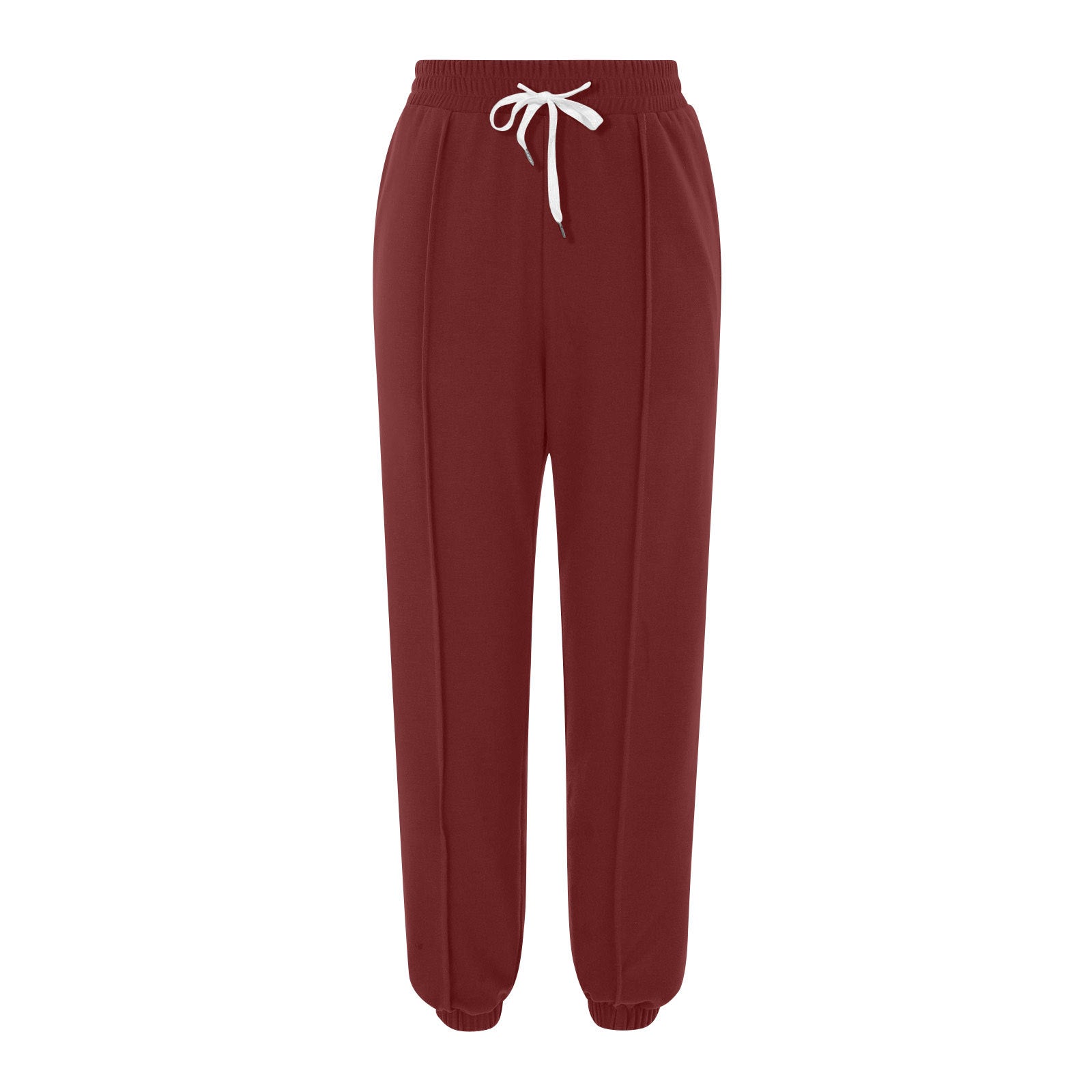 Luvéra Damen Casual Kordelzug Einfarbig Sport Jogger Hosen