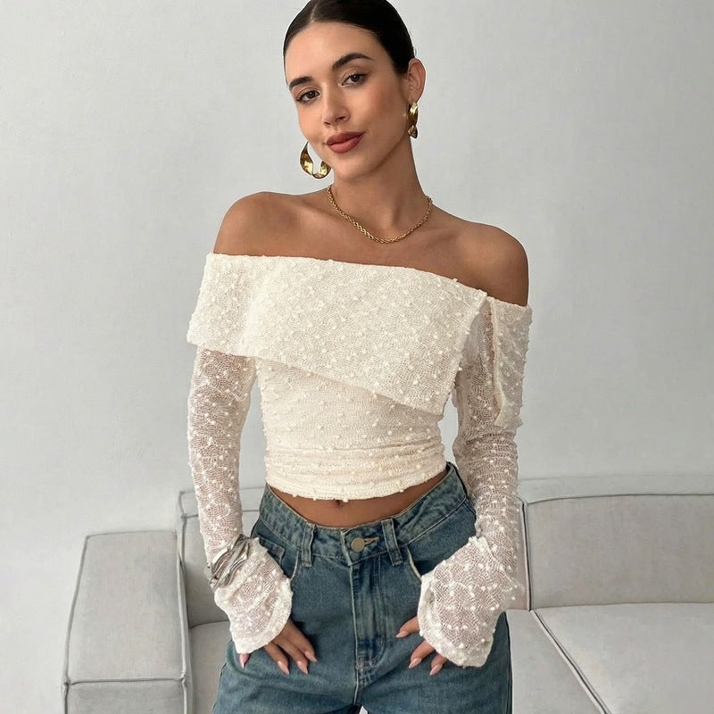Luvéra Schmal geschnittenes Crop-Top im Designer-Stil