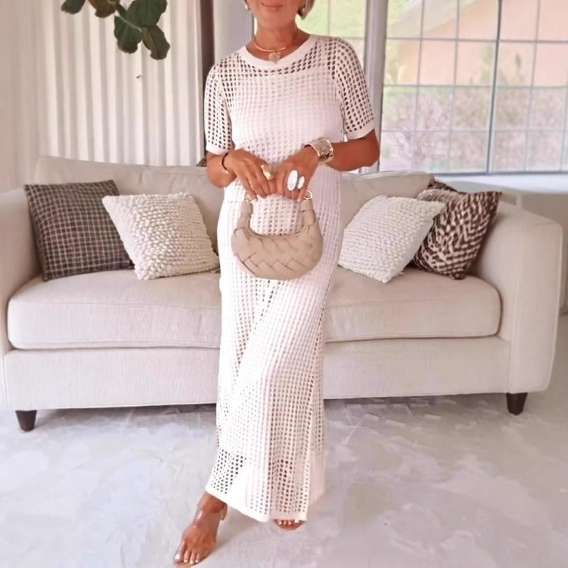 Luvéra Rundhalsausschnitt aushöhlen 2-teiliges Set Kleid