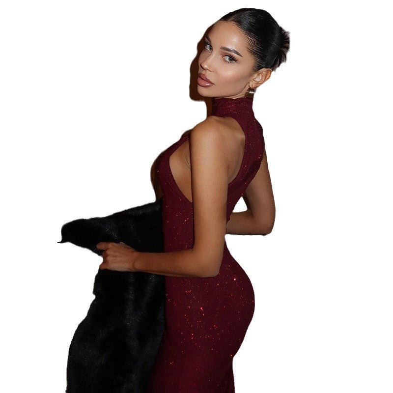 Luvéra Neue Mode Neckholder Hüfte Fischschwanz Kleid